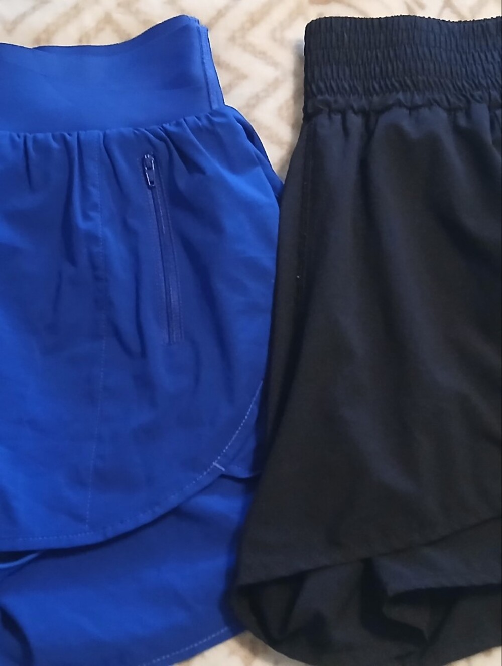 Amazon Women's Athletic Shorts Set in Royal Blue and Black